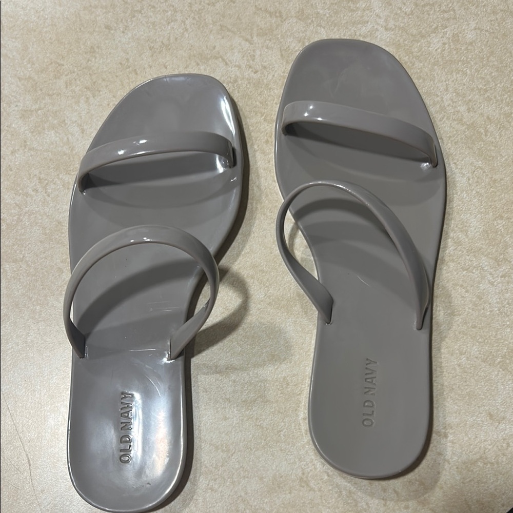 Old Navy Gray Slide Sandals Minimalist Design